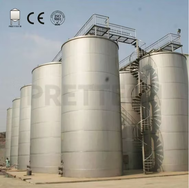 Stainless Steel SS304 SS316L Vertical Sunflower Oil Storage Vessel Tank